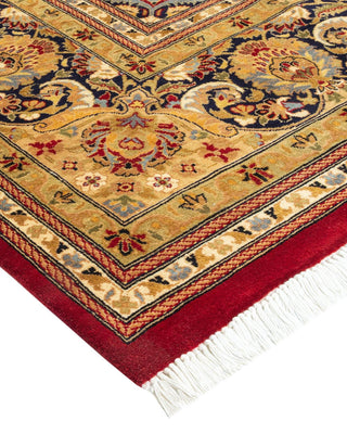 Traditional Mogul Red Wool Area Rug 7' 10" x 10' 0" - Solo Rugs