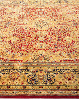 Traditional Mogul Red Wool Area Rug 7' 10" x 10' 0" - Solo Rugs