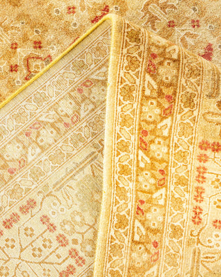 Traditional Mogul Yellow Wool Area Rug 8' 1" x 9' 9" - Solo Rugs