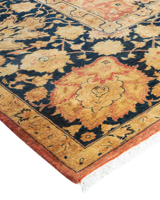 Traditional Mogul Orange Wool Area Rug 8' 2" x 10' 1" - Solo Rugs
