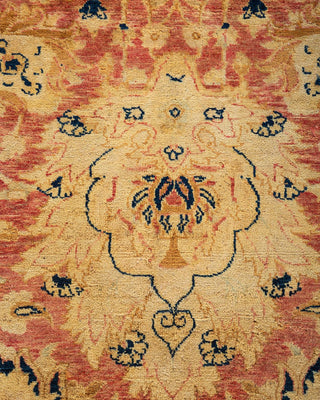 Traditional Mogul Orange Wool Area Rug 8' 2" x 10' 1" - Solo Rugs