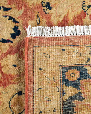 Traditional Mogul Orange Wool Area Rug 8' 2" x 10' 1" - Solo Rugs