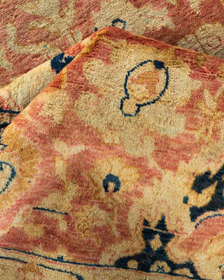 Traditional Mogul Orange Wool Area Rug 8' 2" x 10' 1" - Solo Rugs