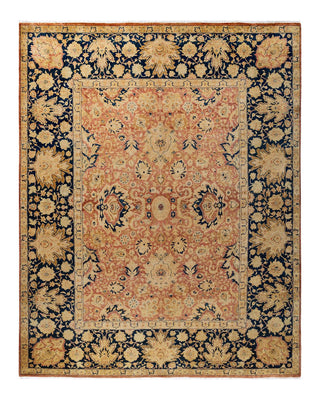 Traditional Mogul Orange Wool Area Rug 8' 2" x 10' 1" - Solo Rugs
