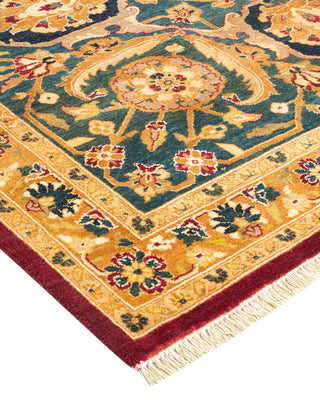 Traditional Mogul Red Wool Area Rug 8' 1" x 10' 4" - Solo Rugs