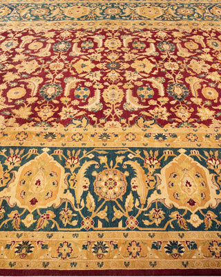 Traditional Mogul Red Wool Area Rug 8' 1" x 10' 4" - Solo Rugs