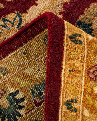 Traditional Mogul Red Wool Area Rug 8' 1" x 10' 4" - Solo Rugs