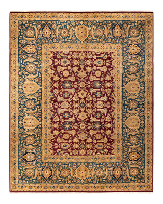 Traditional Mogul Red Wool Area Rug 8' 1" x 10' 4" - Solo Rugs