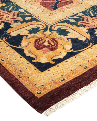 Traditional Mogul Red Wool Area Rug 7' 10" x 10' 4" - Solo Rugs