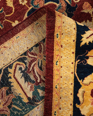Traditional Mogul Red Wool Area Rug 7' 10" x 10' 4" - Solo Rugs