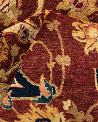 Traditional Mogul Red Wool Area Rug 7' 10" x 10' 4" - Solo Rugs