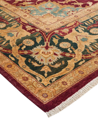 Traditional Mogul Red Wool Area Rug 8' 2" x 9' 10" - Solo Rugs