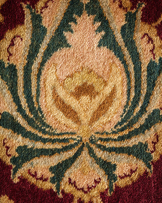 Traditional Mogul Red Wool Area Rug 8' 2" x 9' 10" - Solo Rugs