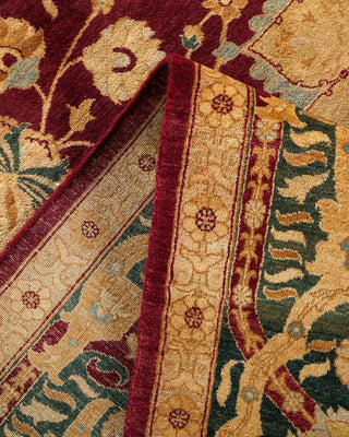 Traditional Mogul Red Wool Area Rug 8' 2" x 9' 10" - Solo Rugs