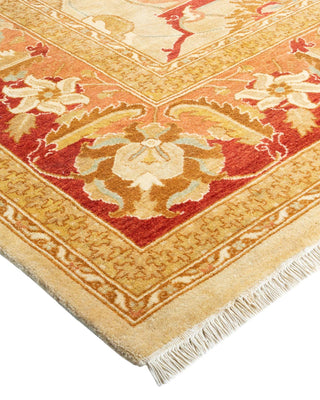 Traditional Mogul Ivory Wool Area Rug 8' 1" x 9' 10" - Solo Rugs