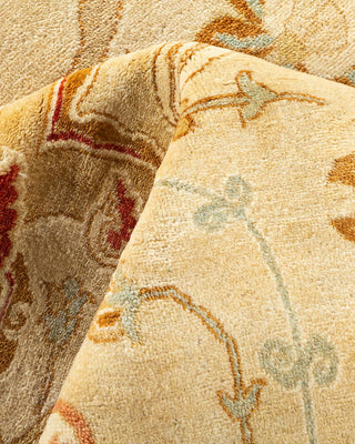 Traditional Mogul Ivory Wool Area Rug 8' 1" x 9' 10" - Solo Rugs