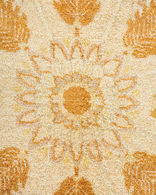 Traditional Mogul Ivory Wool Area Rug 9' 3" x 12' 4" - Solo Rugs