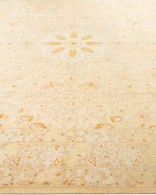 Traditional Mogul Ivory Wool Area Rug 9' 3" x 12' 4" - Solo Rugs