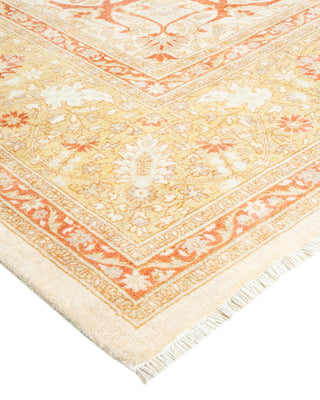 Traditional Mogul Ivory Wool Area Rug 9' 2" x 12' 5" - Solo Rugs