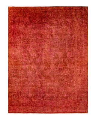 Contemporary Fine Vibrance Brown Wool Area Rug 9' 1" x 12' 1" - Solo Rugs