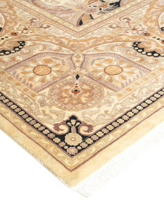 Traditional Mogul Ivory Wool Area Rug 9' 1" x 12' 4" - Solo Rugs