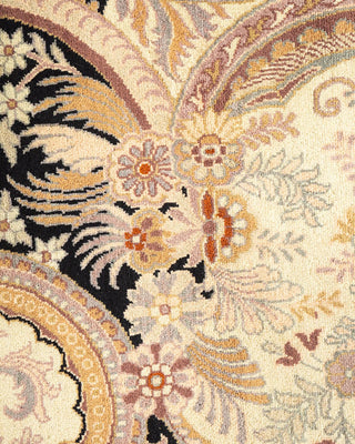 Traditional Mogul Ivory Wool Area Rug 9' 1" x 12' 4" - Solo Rugs