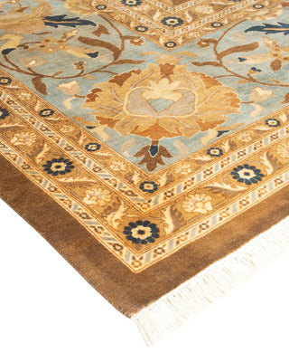 Traditional Mogul Brown Wool Area Rug 12' 0" x 15' 5" - Solo Rugs