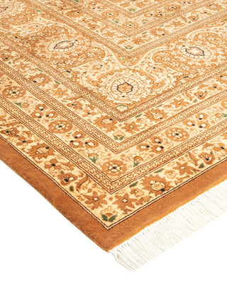 Traditional Mogul Yellow Wool Area Rug 8' 1" x 10' 4" - Solo Rugs