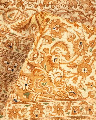 Traditional Mogul Yellow Wool Area Rug 8' 1" x 10' 4" - Solo Rugs
