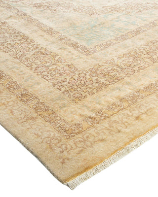 Traditional Mogul Ivory Wool Area Rug 9' 4" x 12' 4" - Solo Rugs