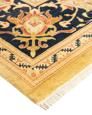 Traditional Mogul Ivory Wool Area Rug 9' 4" x 11' 10" - Solo Rugs