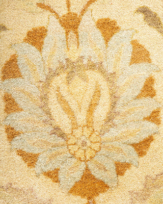 Traditional Mogul Ivory Wool Area Rug 9' 1" x 11' 8" - Solo Rugs