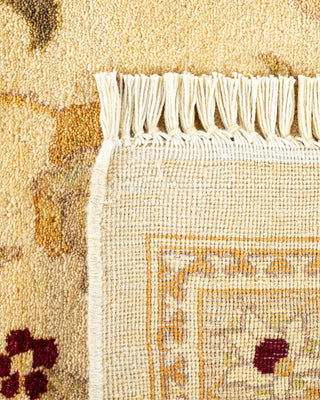 Traditional Mogul Ivory Wool Area Rug 9' 1" x 11' 8" - Solo Rugs
