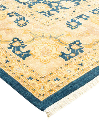 Traditional Mogul Blue Wool Runner 8' 4" x 13' 6" - Solo Rugs