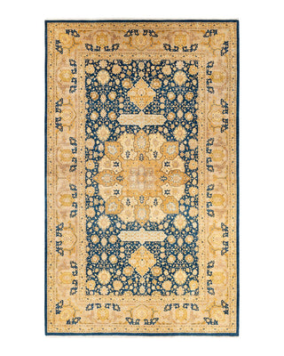 Traditional Mogul Blue Wool Runner 8' 4" x 13' 6" - Solo Rugs