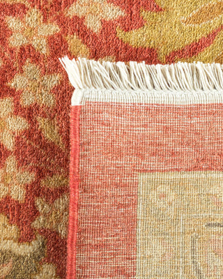 Traditional Mogul Orange Wool Area Rug 12' 4" x 18' 5" - Solo Rugs