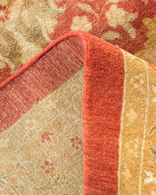 Traditional Mogul Orange Wool Area Rug 12' 4" x 18' 5" - Solo Rugs