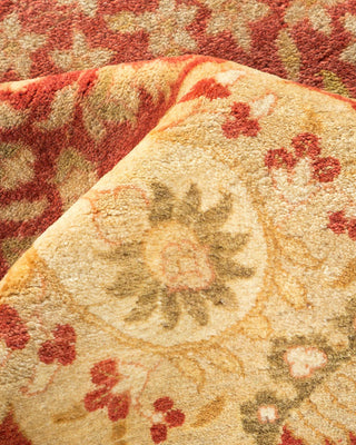 Traditional Mogul Orange Wool Area Rug 12' 4" x 18' 5" - Solo Rugs