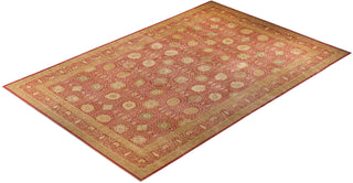 Traditional Mogul Orange Wool Area Rug 12' 4" x 18' 5" - Solo Rugs