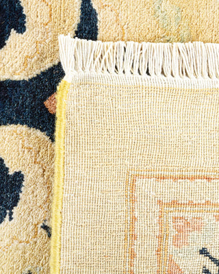 Traditional Mogul Green Wool Area Rug 10' 5" x 13' 10" - Solo Rugs