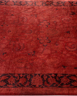 Contemporary Fine Vibrance Red Wool Area Rug 4' 1" x 6' 4" - Solo Rugs