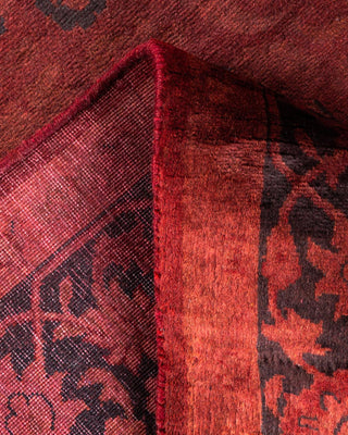 Contemporary Fine Vibrance Red Wool Area Rug 4' 1" x 6' 4" - Solo Rugs