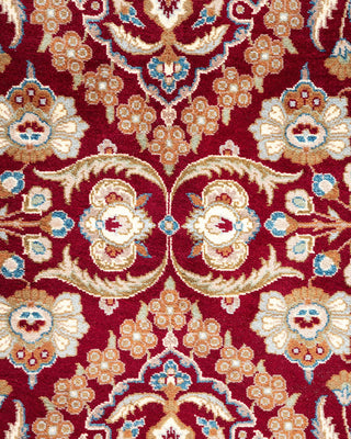 Traditional Mogul Red Wool Area Rug 4' 1" x 6' 1" - Solo Rugs