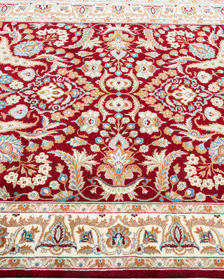 Traditional Mogul Red Wool Area Rug 4' 1" x 6' 1" - Solo Rugs