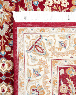 Traditional Mogul Red Wool Area Rug 4' 1" x 6' 1" - Solo Rugs