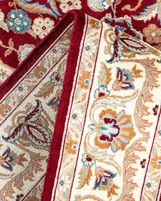 Traditional Mogul Red Wool Area Rug 4' 1" x 6' 1" - Solo Rugs