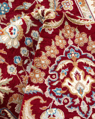 Traditional Mogul Red Wool Area Rug 4' 1" x 6' 1" - Solo Rugs