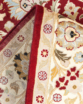 Traditional Mogul Red Wool Area Rug 4' 2" x 6' 3" - Solo Rugs