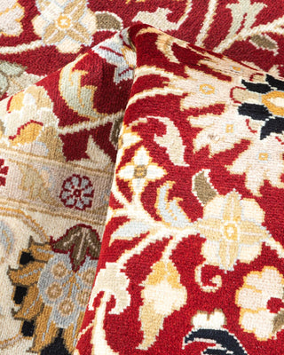 Traditional Mogul Red Wool Area Rug 4' 2" x 6' 3" - Solo Rugs