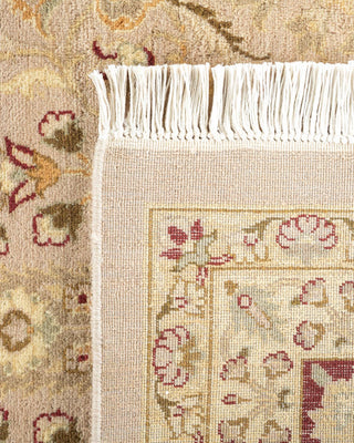 Traditional Mogul Beige Wool Area Rug 9' 2" x 12' 2" - Solo Rugs